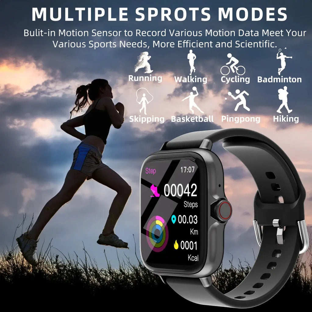 1.83'' Waterproof Smart Watch with Message Answer Call Sleep Monitoring Sports Pedometer Information Alerts For iPhone Android VXN