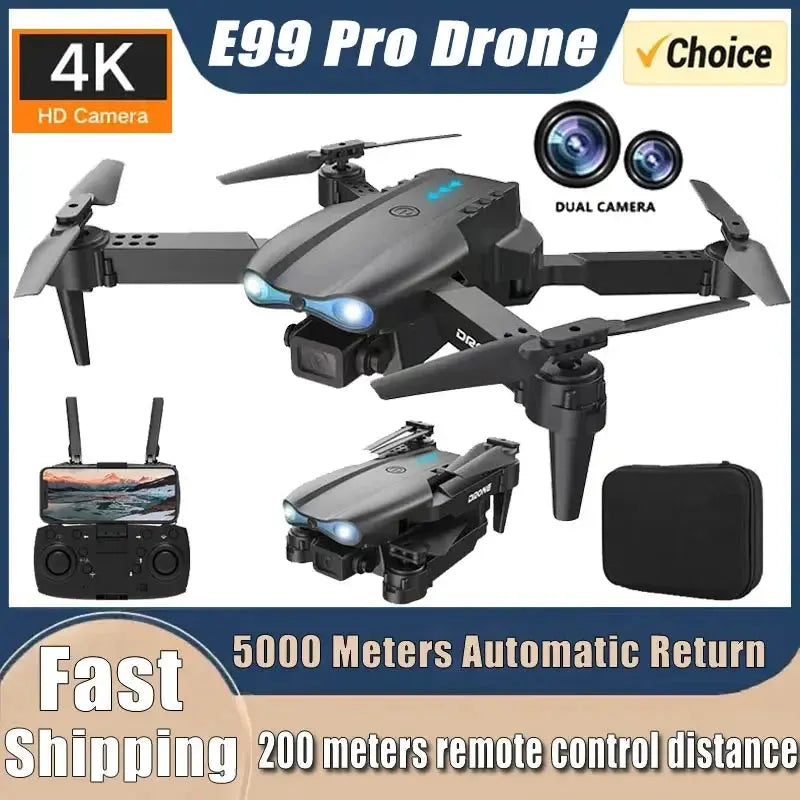 New E99Pro RC Drone 4K – Foldable FPV Helicopter VXN