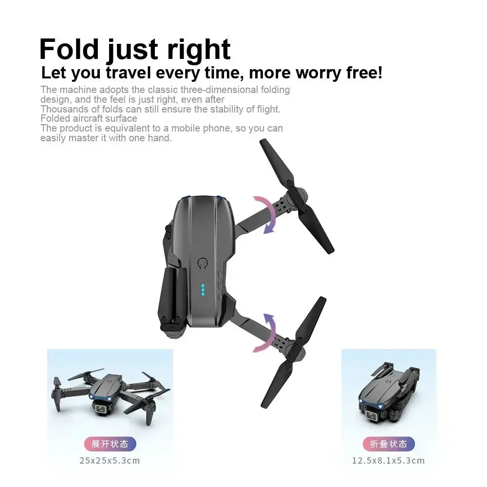New E99Pro RC Drone 4K – Foldable FPV Helicopter VXN