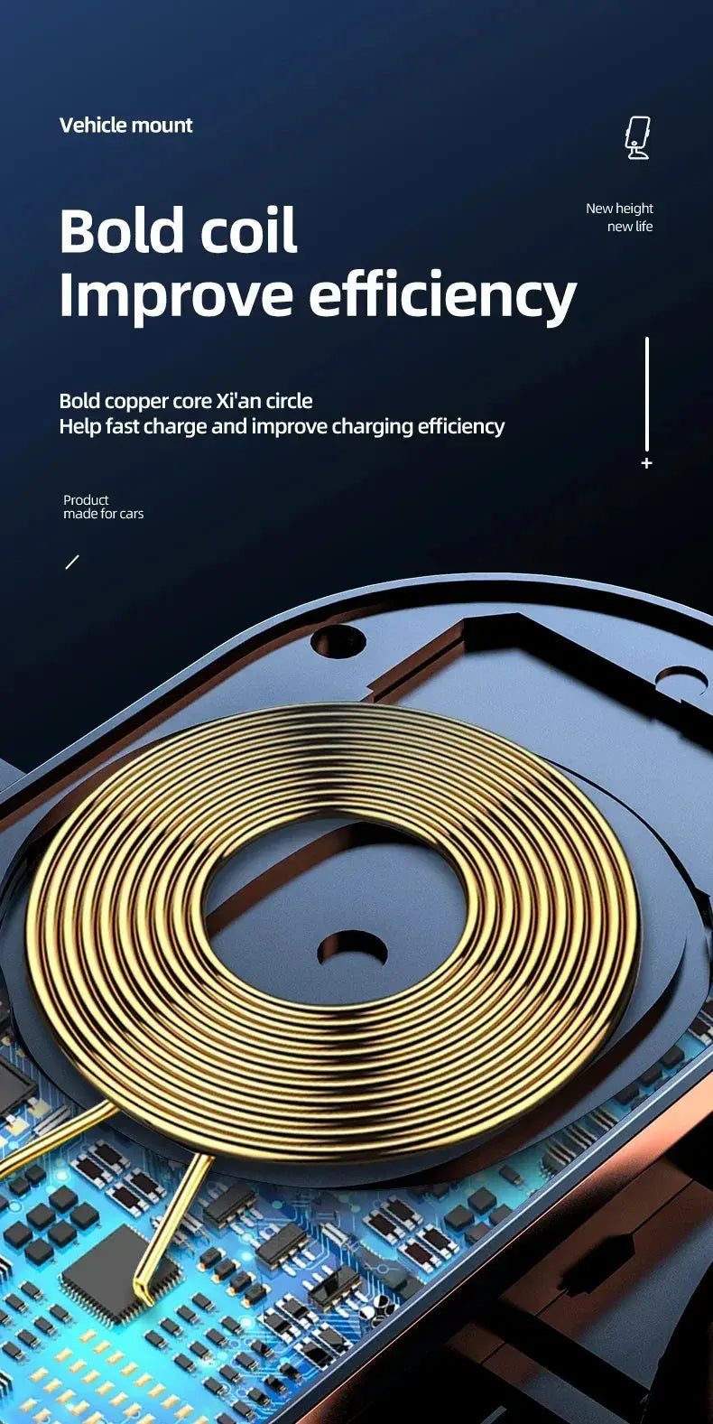 Infrared Induction Car Wireless Charger Stand – Fast Charging VXN