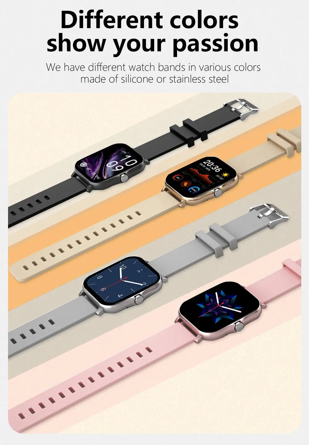 PHONEPACE Smart Fitness Tracker Bracelet – Color Screen VXN