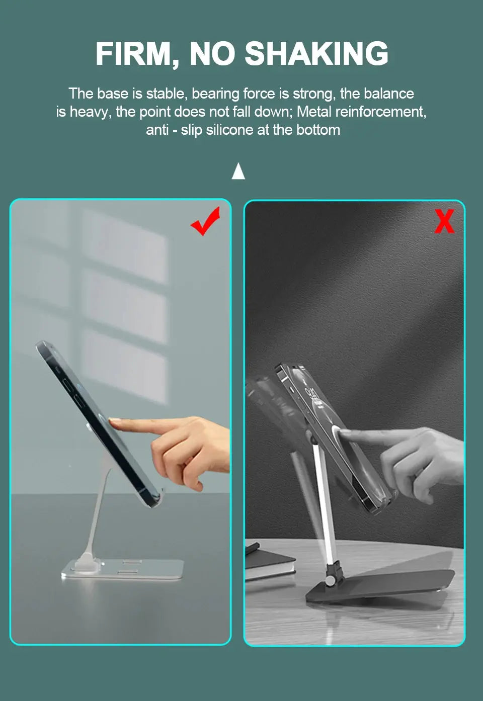 Universal Aluminum Alloy Portable Tablet Holder – Flexible Stand VXN