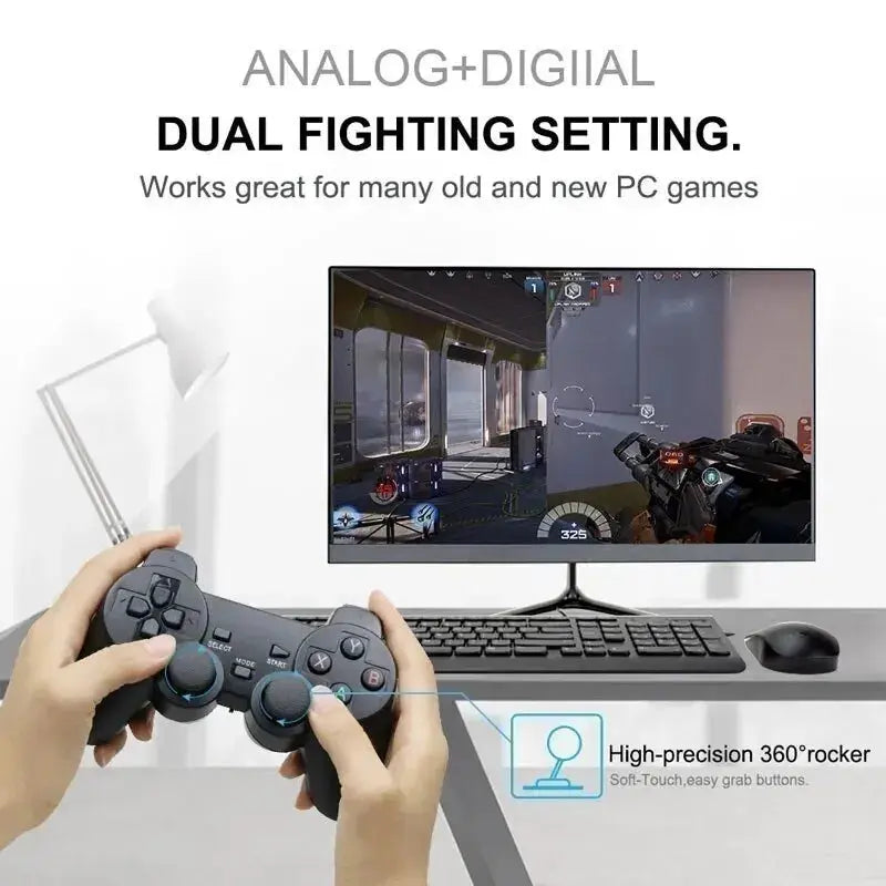 2.4GHz Wireless Game Controller – Dual Shock Gamepad VXN
