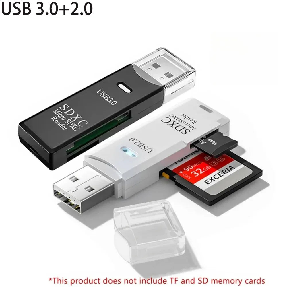2 In 1 High-Speed USB 3.0/2.0 Card Reader TF+SD VXN