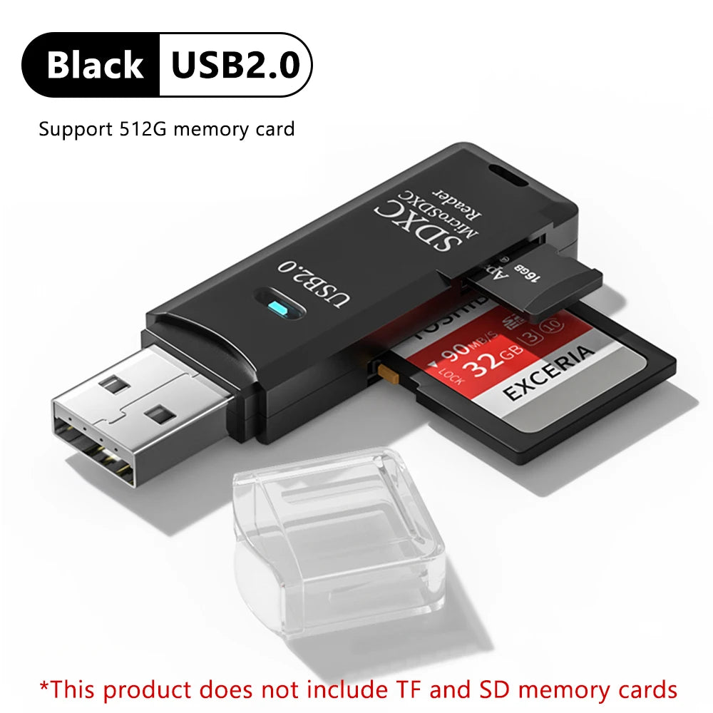 2 in 1 USB 3.0 Card Reader Micro TF SD Adapter VXN