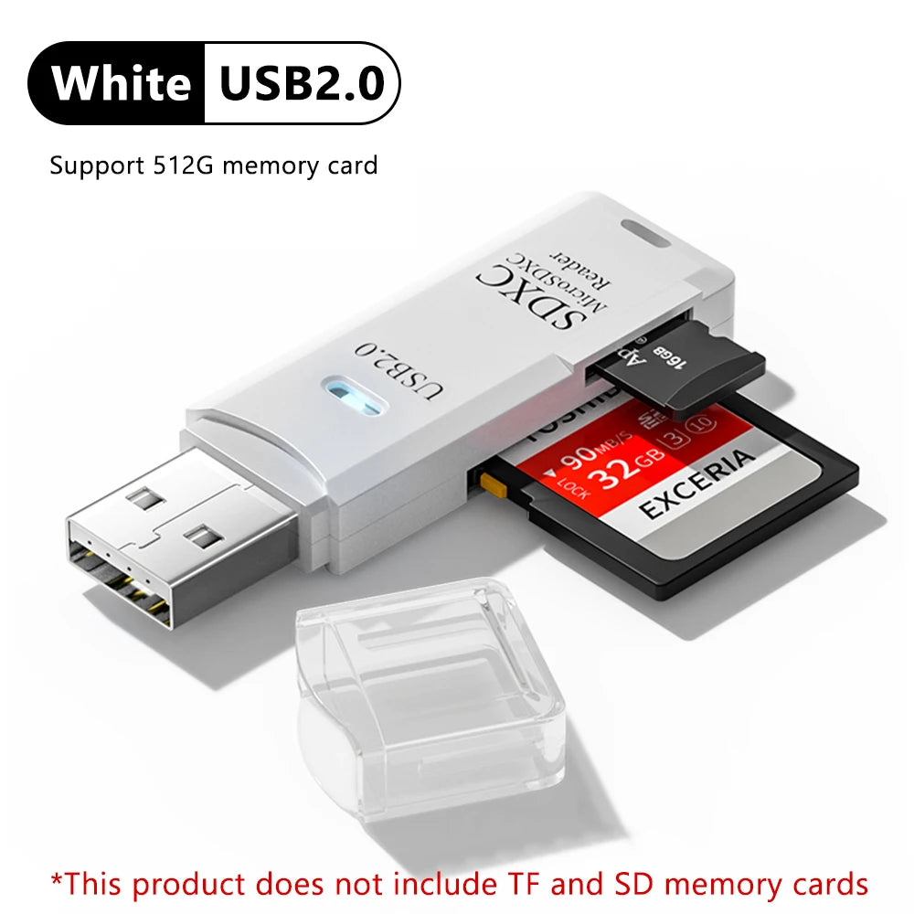 2 in 1 USB 3.0 Card Reader Micro TF SD Adapter VXN