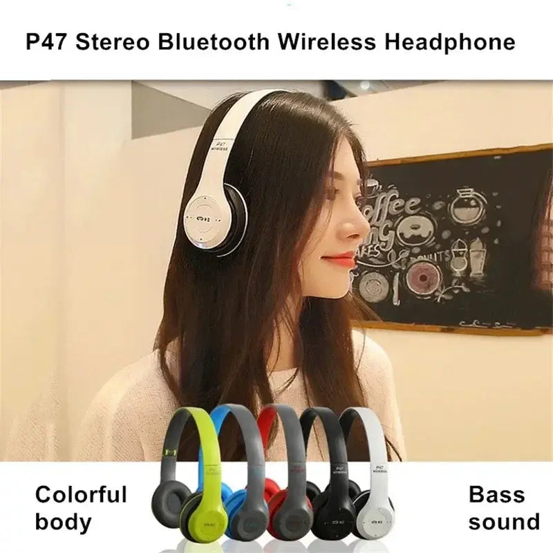 P47 Bluetooth 5.0 Wireless Headphone – Foldable HIFI VXN