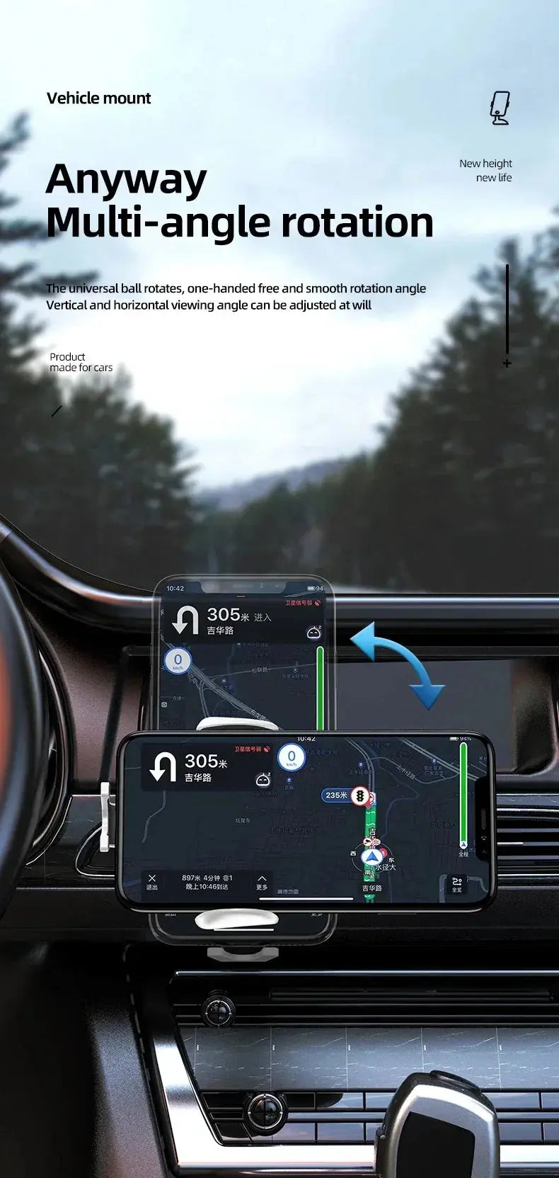 Infrared Induction Car Wireless Charger Stand – Fast Charging VXN