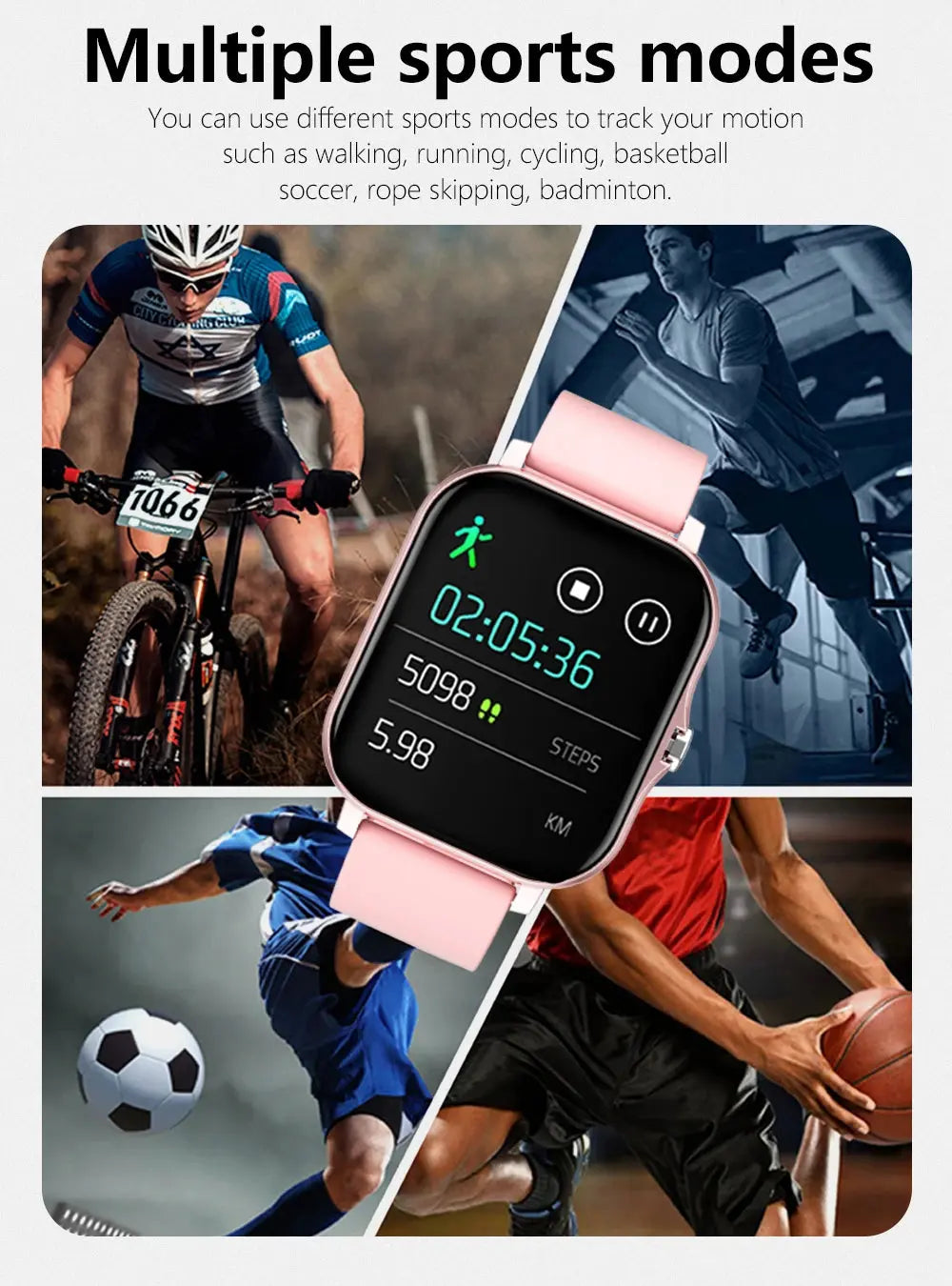 PHONEPACE Smart Fitness Tracker Bracelet – Color Screen VXN