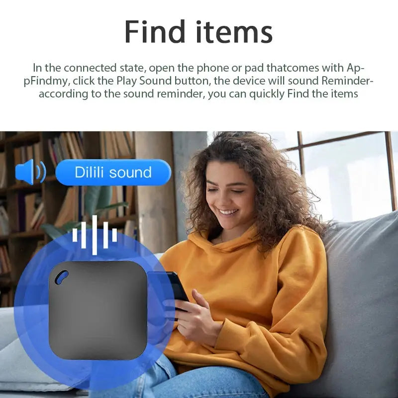 Smart Bluetooth GPS Tracker Work with Apple Find My APP ITag Anti Lost Reminder Device MFI Rated Locator Car Key Pet Kids Finder VXN