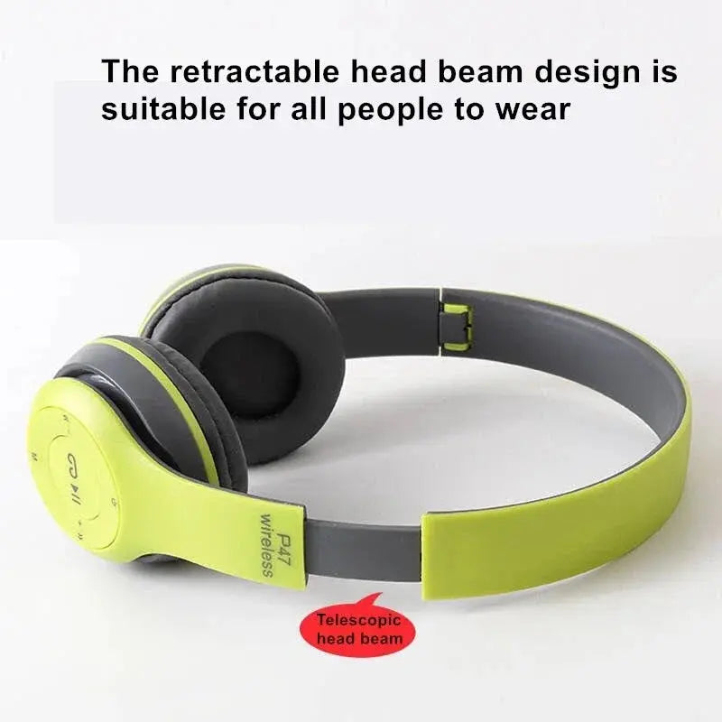 P47 Bluetooth 5.0 Wireless Headphone – Foldable HIFI VXN