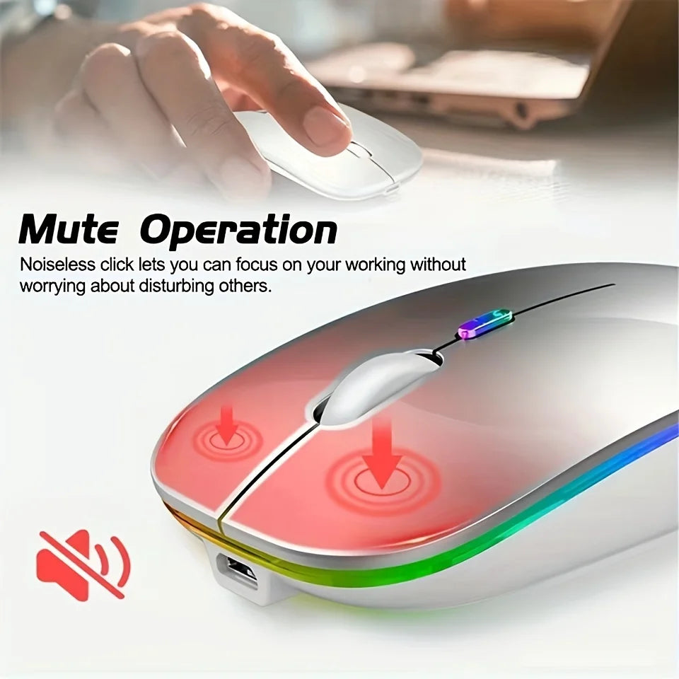 Rechargeable Wireless Mouse Bluetooth-Compatible RGB VXN