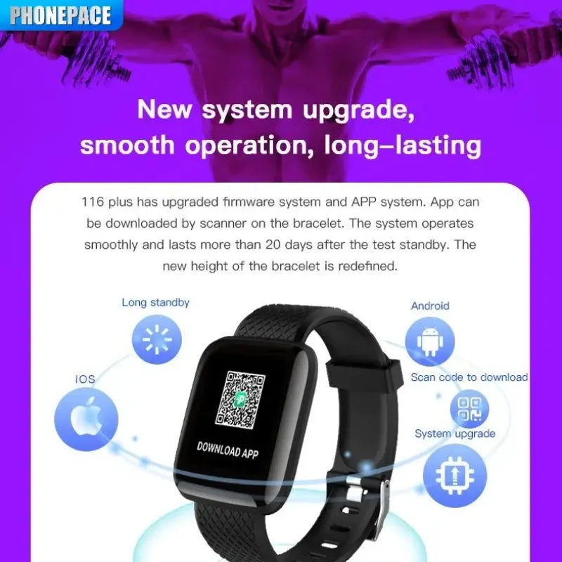 PHONEPACE Smart Fitness Tracker Bracelet – Color Screen VXN