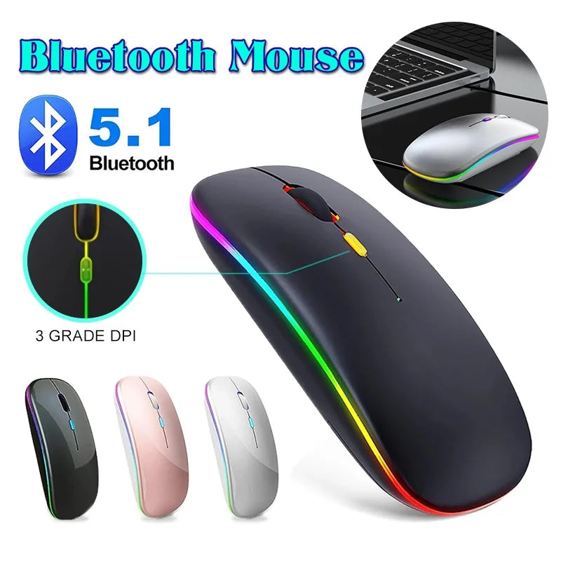 Rechargeable Wireless Mouse Bluetooth-Compatible RGB VXN